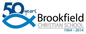 50 Years of Brookfield Christian School logo
